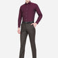 Maroon Checked Slim Fit Formal Shirt | Greenfibre