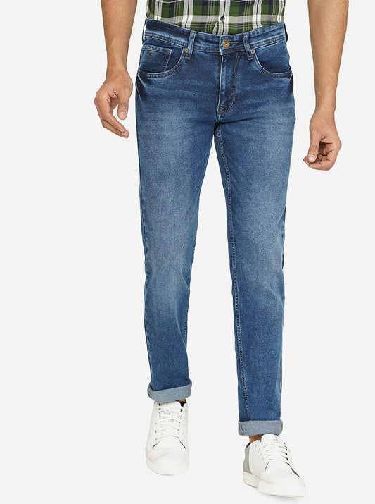 Blue Washed Narrow Fit Jeans | Greenfibre