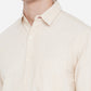 Beige Solid Slim Fit Semi Casual Shirt | Greenfibre