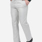 Light Grey Solid Classic Fit Formal Trouser | Greenfibre