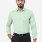 Green Printed Slim Fit Formal Shirt | Greenfibre