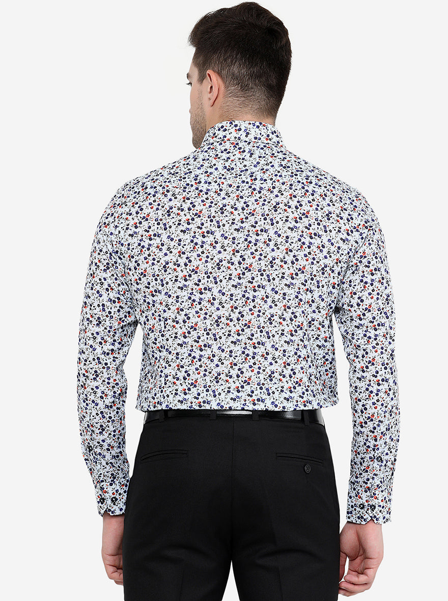 Multicolor Printed Slim Fit Party Wear Shirt | Greenfibre