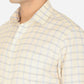 Yellow & Blue Checked Regular Fit Formal Shirt | Greenfibre