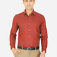 Rust Printed Slim Fit Formal Shirt | Greenfibre