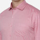 Pink & Blue Printed Regular Fit Formal Shirt | Greenfibre