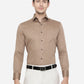 Brown Printed Slim Fit Party Wear Shirt | Greenfibre