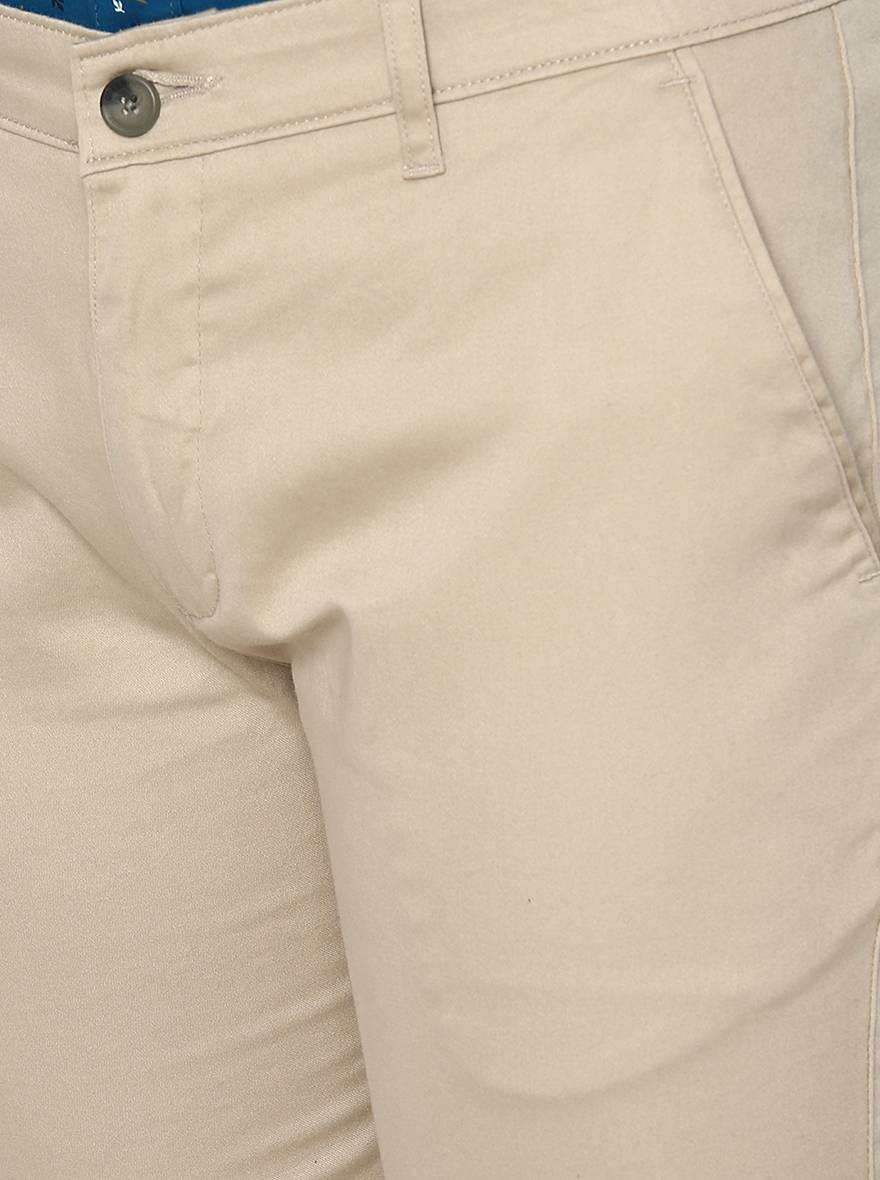 Grey Solid Super Slim Fit Casual Trouser | Greenfibre