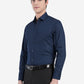 Navy Blue Printed Slim Fit Formal Shirt | Greenfibre