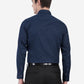 Navy Blue Printed Slim Fit Formal Shirt | Greenfibre