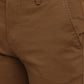 Brown Solid Super Slim Fit Casual Trouser | Greenfibre