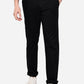 Black Solid Slim Fit Casual Trouser | Greenfibre