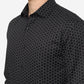 Black Printed Regular Fit Formal Shirt | Greenfibre