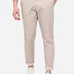 Light Khaki Solid Neo Fit Casual Trouser | Greenfibre