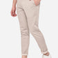 Light Khaki Solid Neo Fit Casual Trouser | Greenfibre