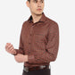 Orange Printed Slim Fit Party Wear Shirt | Greenfibre