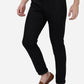 Black Solid Neo Fit Casual Trouser | Greenfibre