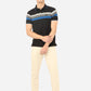 Black Striped Slim Fit Polo T-Shirt | Greenfibre