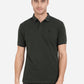 Bottle Green Solid Slim Fit Polo T-Shirt | Greenfibre