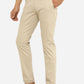 Khaki Solid Slim Fit Casual Trouser | Greenfibre