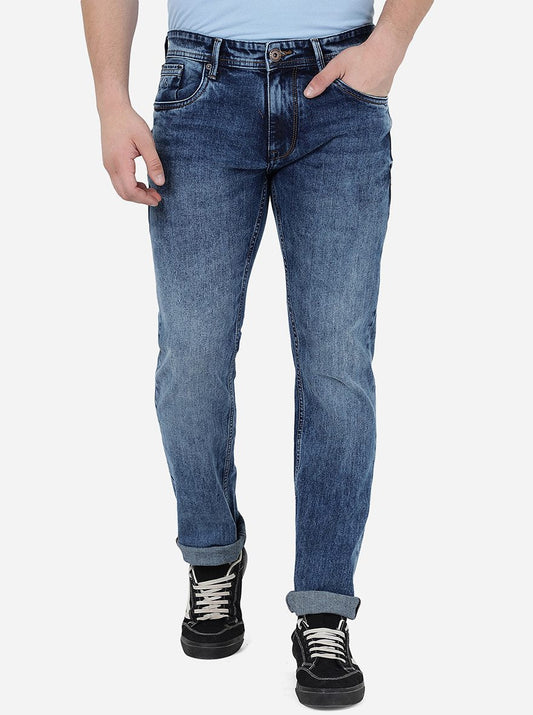 Blue Solid Narrow Jeans | Greenfibre