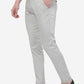 Stone Grey Solid Neo Fit Casual Trouser | Greenfibre