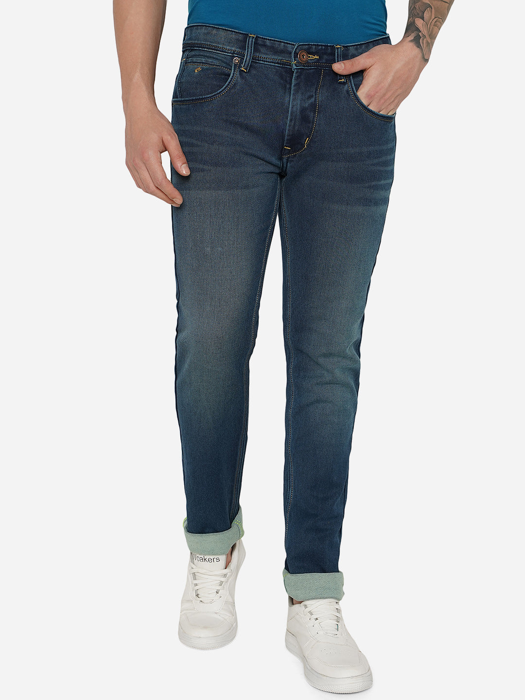 Wintage Blue Washed Narrow Fit Jeans | Greenfibre