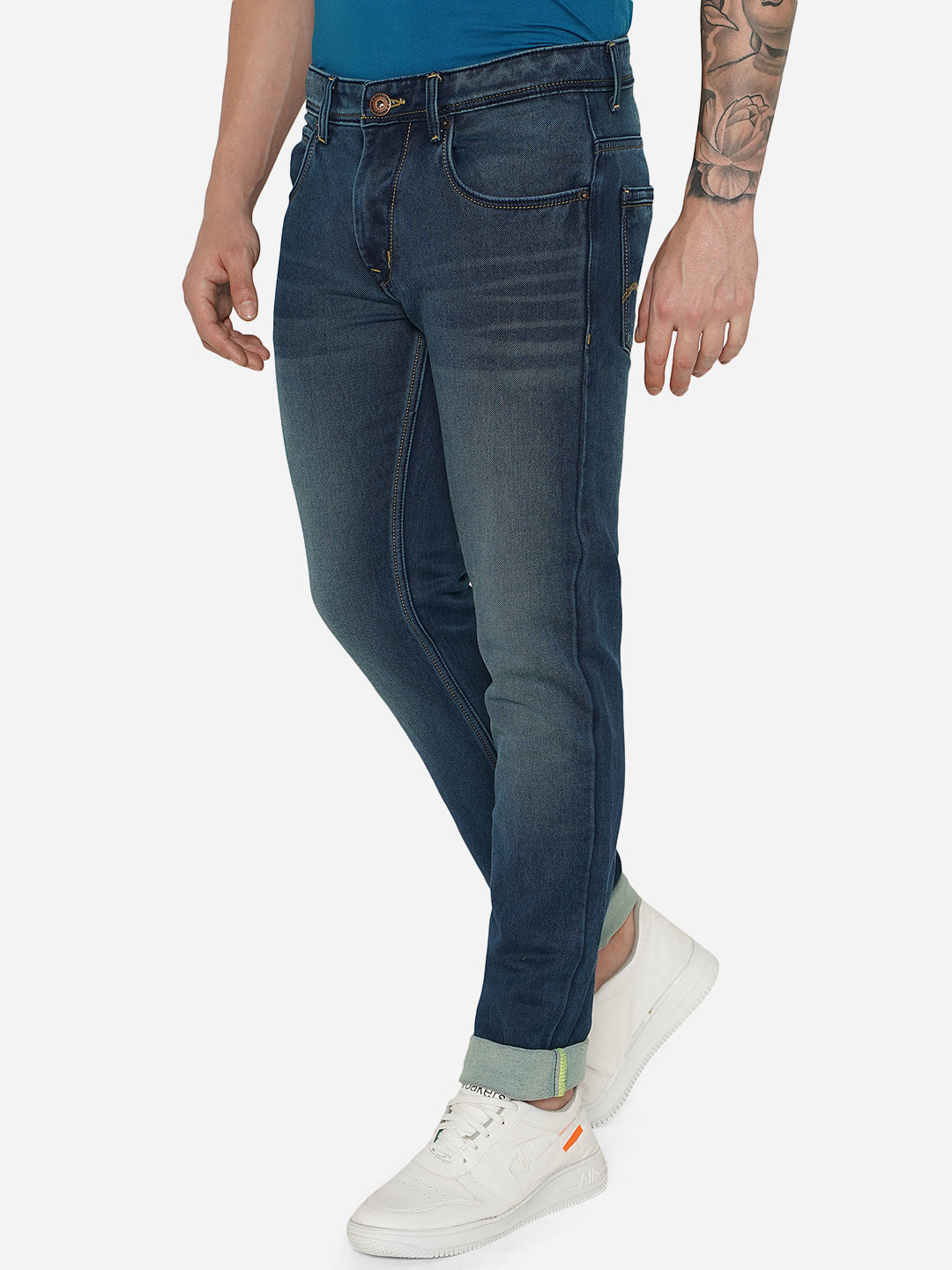 Wintage Blue Washed Narrow Fit Jeans | Greenfibre