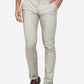 Light Grey Solid Super Slim Fit Casual Trouser | Greenfibre