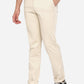 Fawn Beige Solid Slim Fit Casual Trouser | Greenfibre