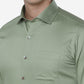 Green Solid Slim Fit Formal Shirt | Greenfibre