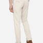 Cream Solid Slim Fit Casual Trouser | Greenfibre