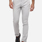 Light Grey Solid Super Slim Fit Casual Trouser | Greenfibre