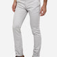 Light Grey Solid Super Slim Fit Casual Trouser | Greenfibre