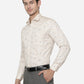 Beige Printed Slim Fit Formal Shirt | Greenfibre