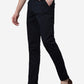 Navy Blue Solid Neo Fit Casual Trouser | Greenfibre