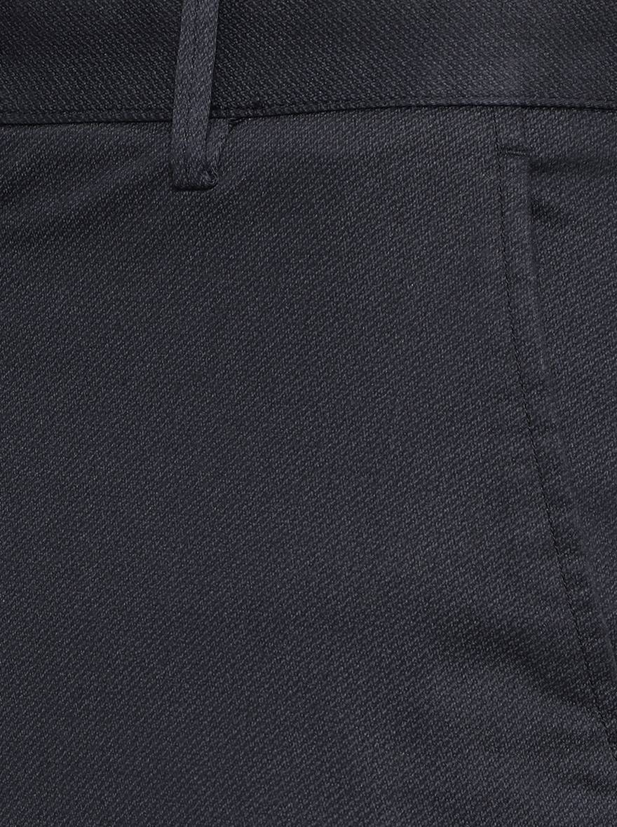 Navy Blue Solid Super Slim Fit Casual Trouser | Greenfibre