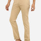 Beige Solid Super Slim Fit Casual Trouser | Greenfibre