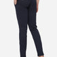 Navy Blue Solid Neo Fit Casual Trouser | Greenfibre