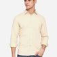 Peach Solid Slim Fit Semi Casual Shirt | Greenfibre