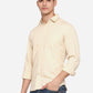 Peach Solid Slim Fit Semi Casual Shirt | Greenfibre