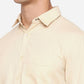 Peach Solid Slim Fit Semi Casual Shirt | Greenfibre