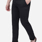 Black Solid Super Slim Fit Casual Trouser | Greenfibre