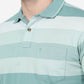 Green Striped Slim Fit Polo T-Shirt | Greenfibre