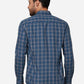 Ensign Blue Checked Smart Fit Semi Casual Shirt | Greenfibre