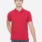 Red Solid Slim Fit Polo T-Shirt | Greenfibre