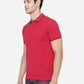 Red Solid Slim Fit Polo T-Shirt | Greenfibre