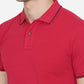 Red Solid Slim Fit Polo T-Shirt | Greenfibre