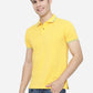 Light Yellow Solid Slim Fit Polo T-Shirt | Greenfibre