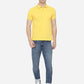 Light Yellow Solid Slim Fit Polo T-Shirt | Greenfibre