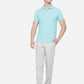 Light Blue Solid Slim Fit Polo T-Shirt | Greenfibre